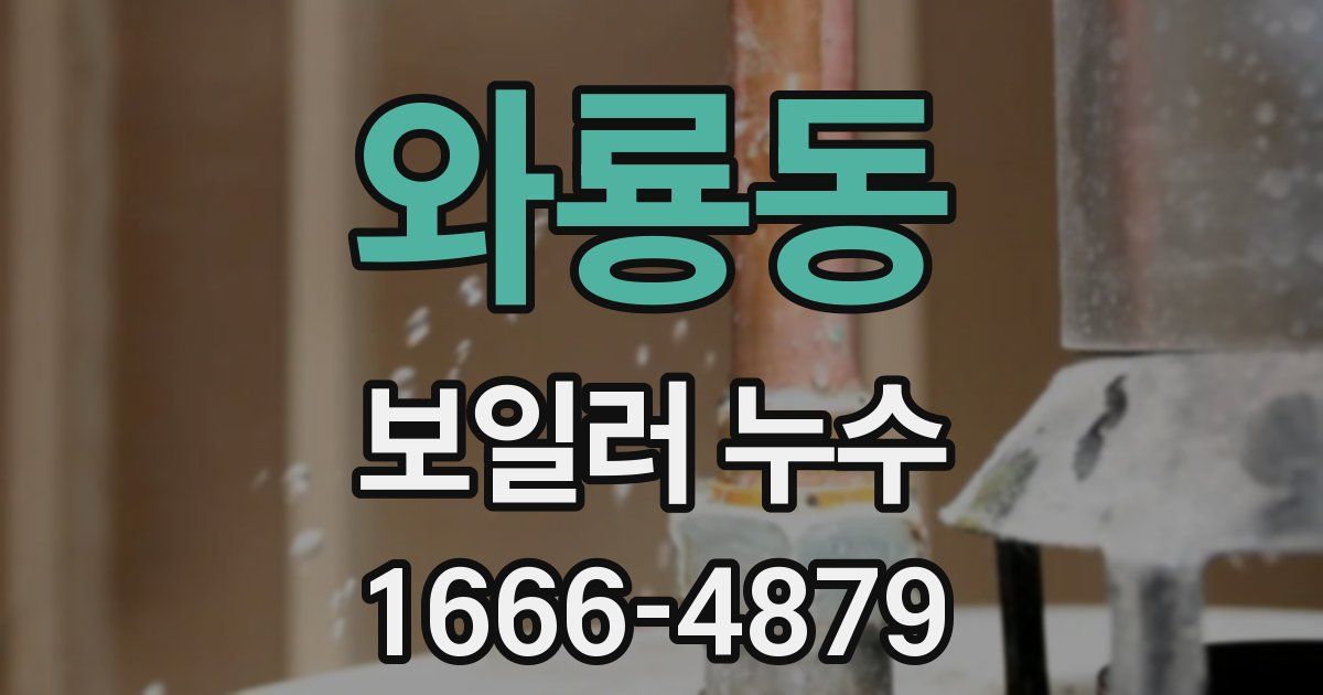 와룡동 보일러 누수