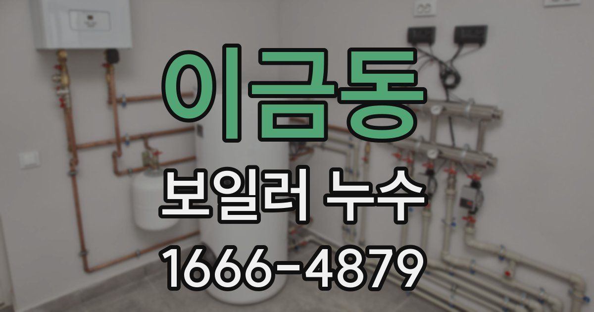 이금동 보일러 누수