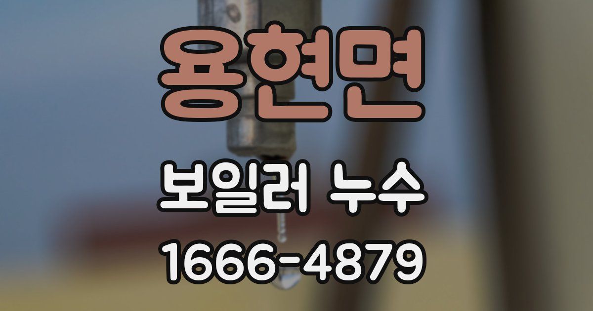 용현면 보일러 누수