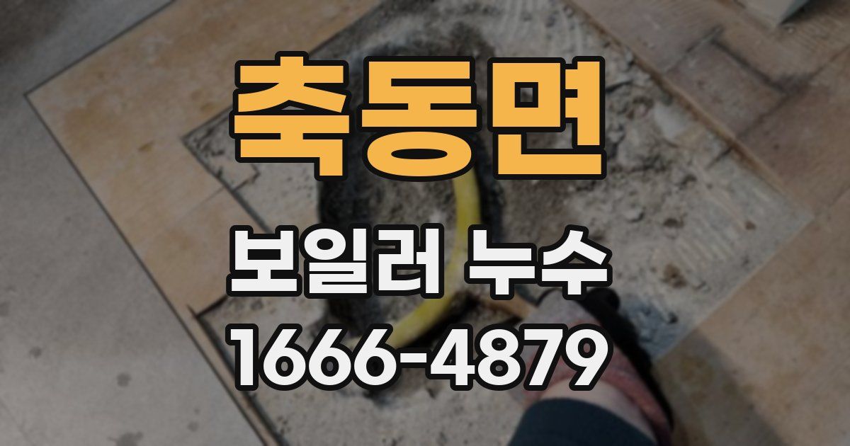 축동면 보일러 누수