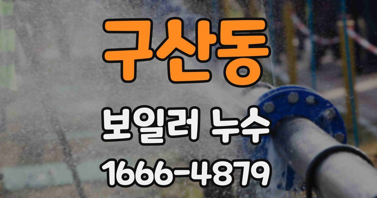 구산동 보일러 누수