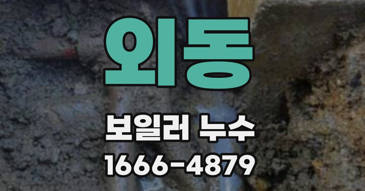 외동 보일러 누수