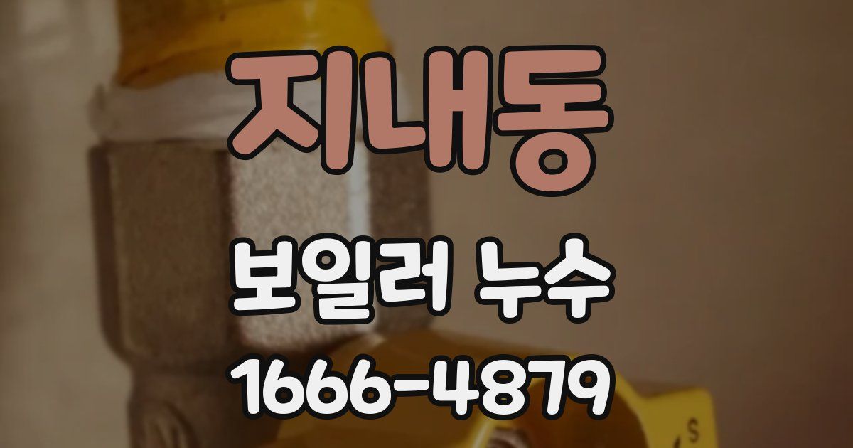 지내동 보일러 누수