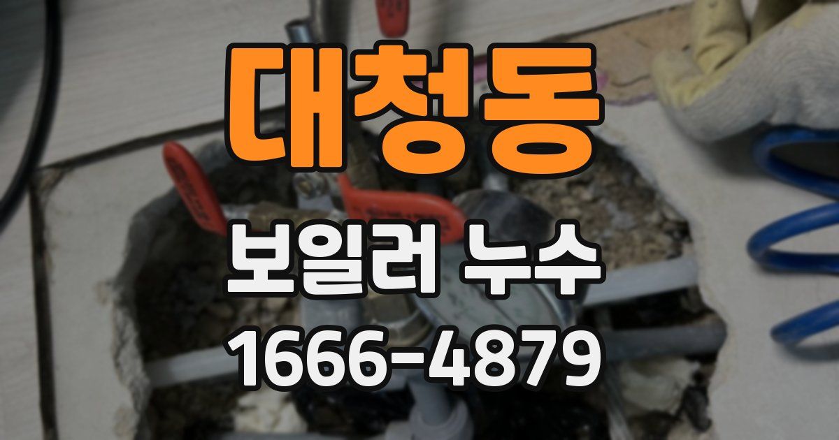 대청동 보일러 누수
