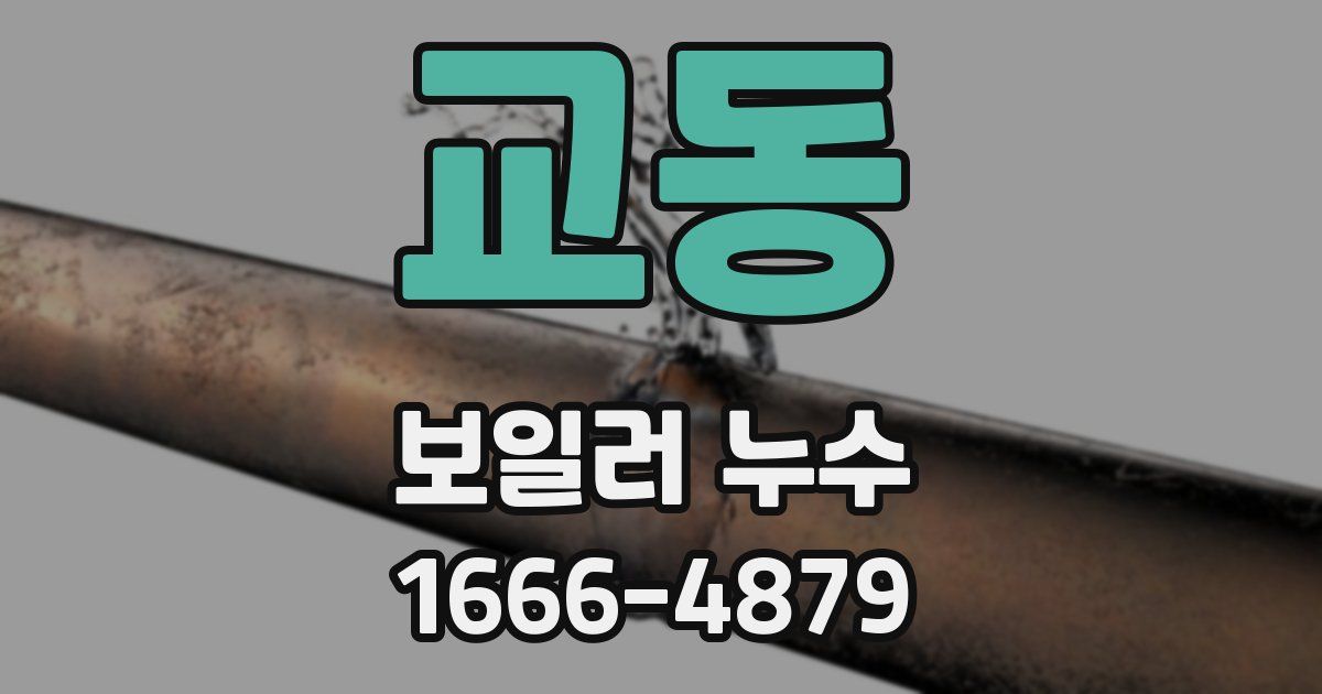 교동 보일러 누수