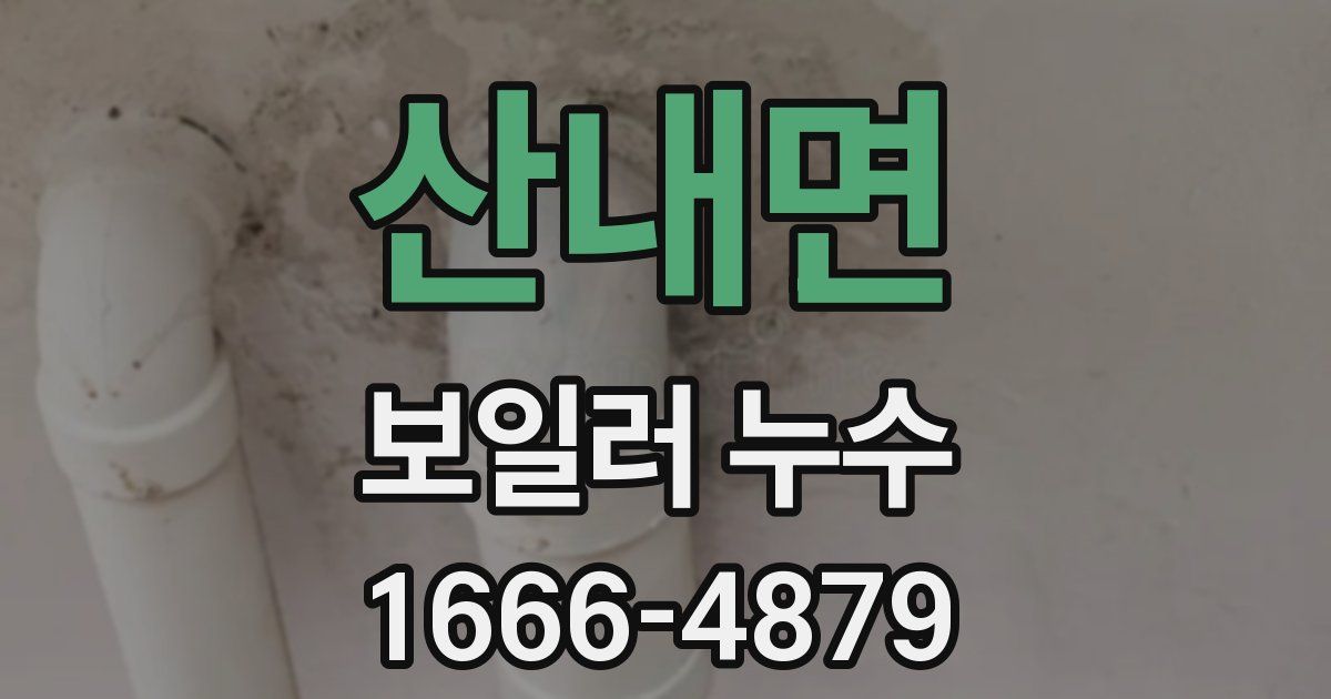 산내면 보일러 누수