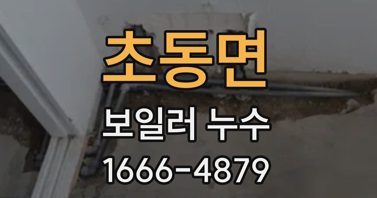 초동면 보일러 누수