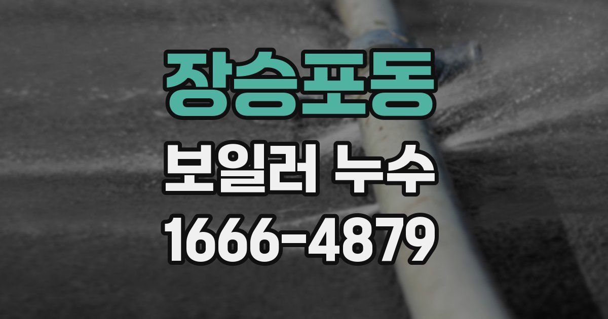 장승포동 보일러 누수