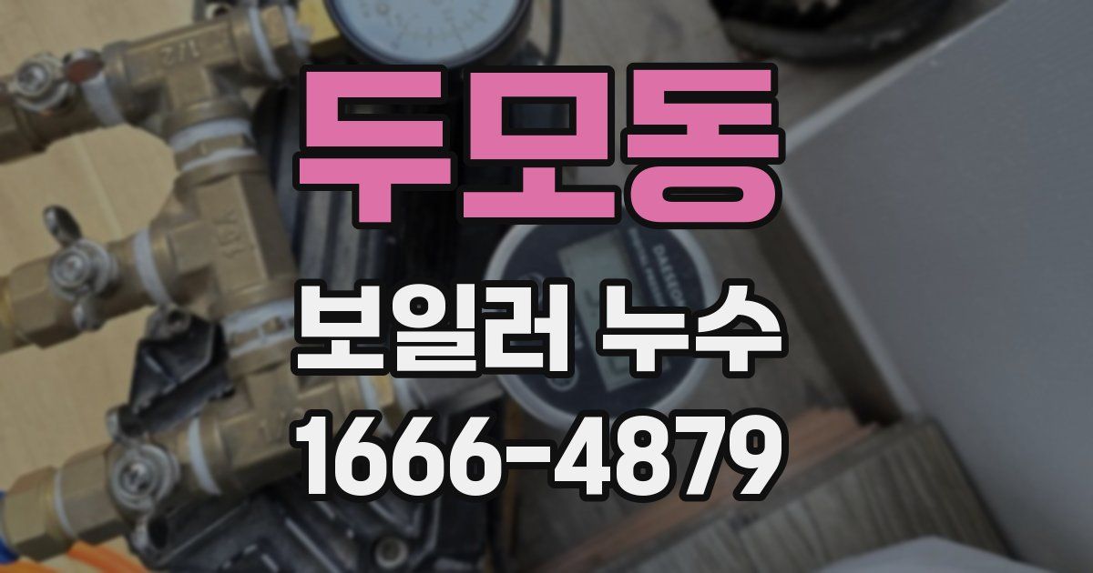 두모동 보일러 누수