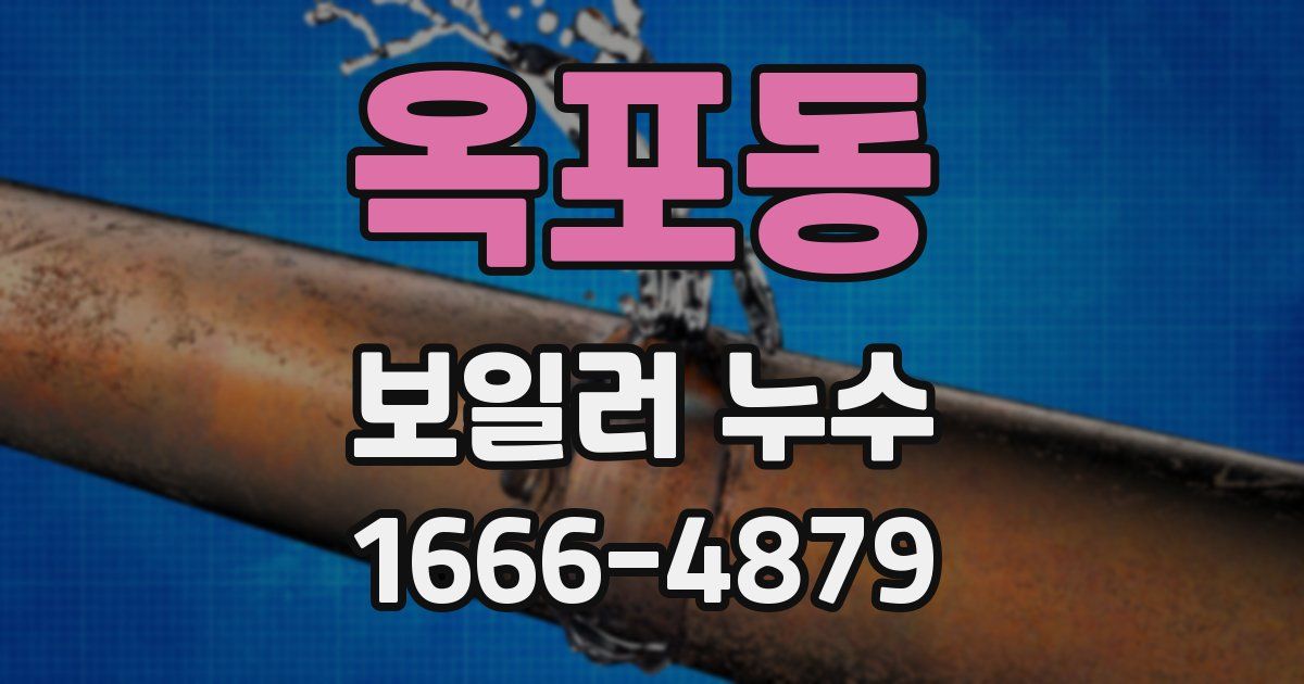 옥포동 보일러 누수
