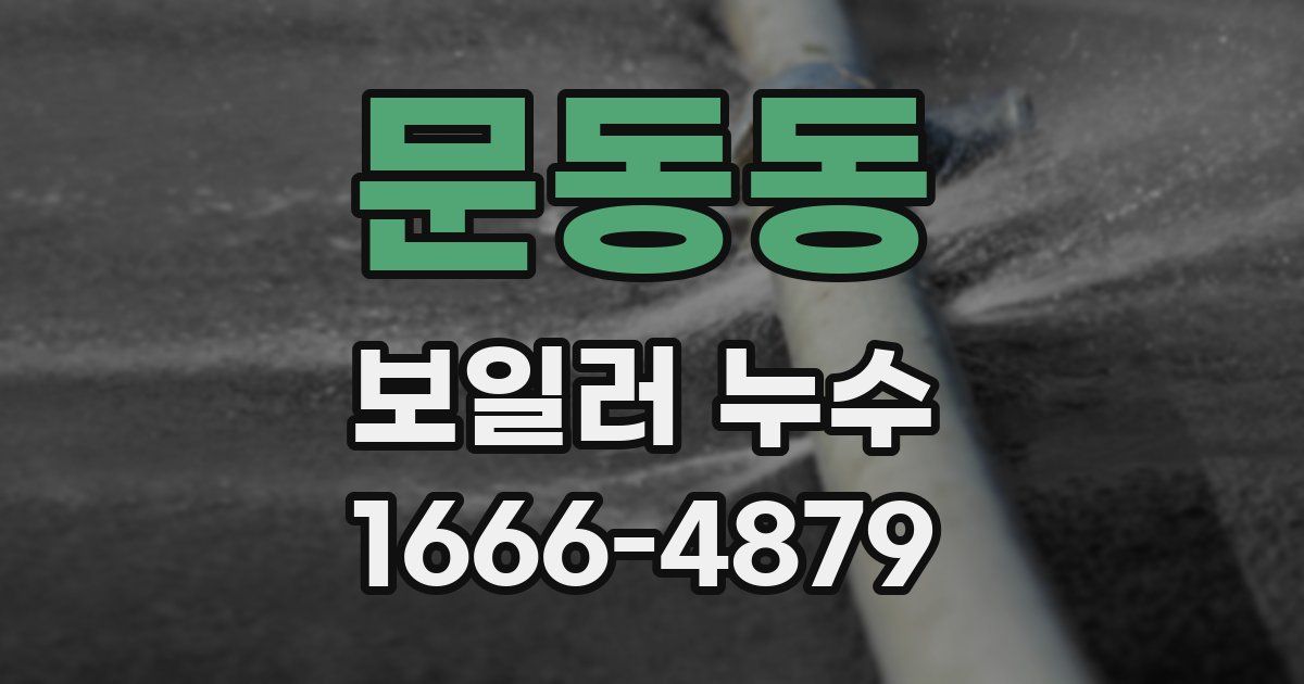 문동동 보일러 누수