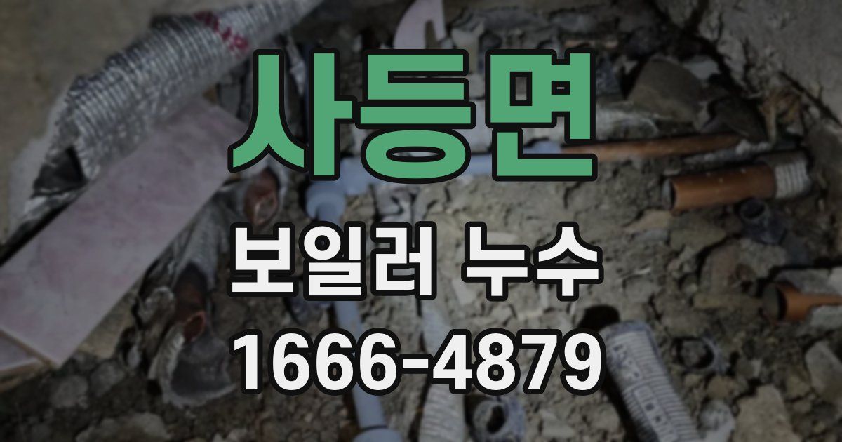사등면 보일러 누수
