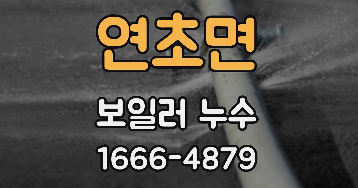 연초면 보일러 누수