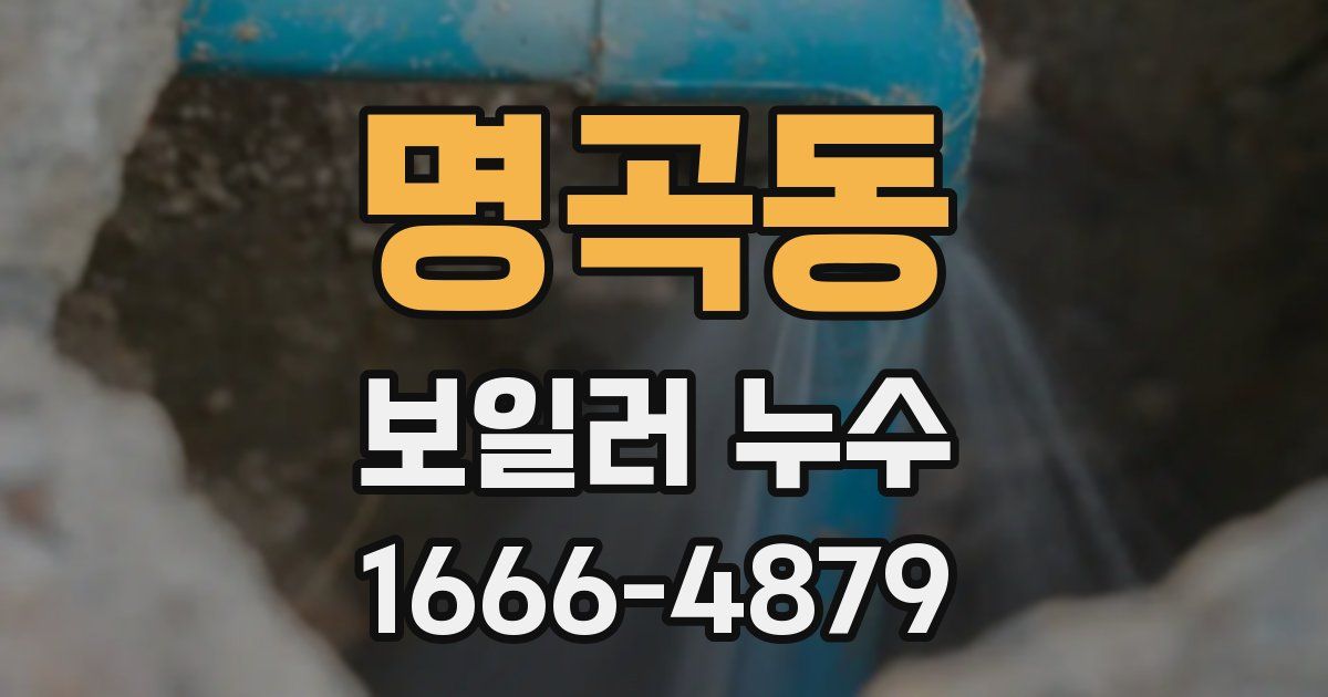 명곡동 보일러 누수
