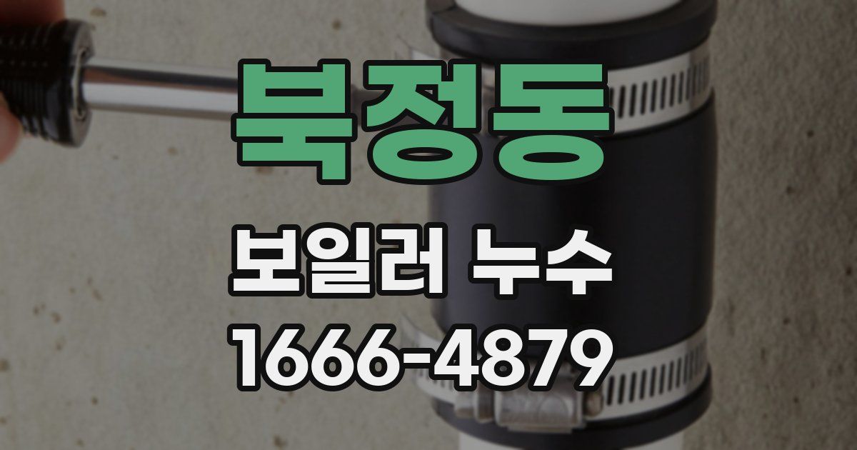 북정동 보일러 누수