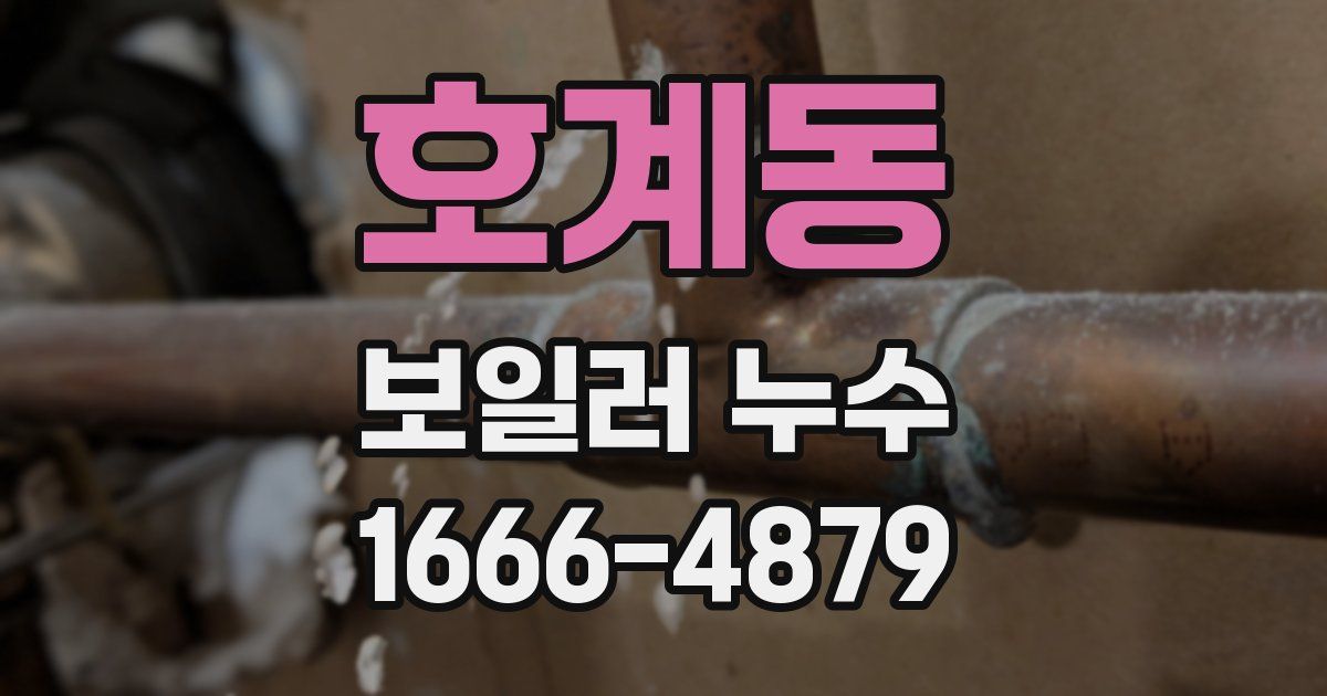 호계동 보일러 누수