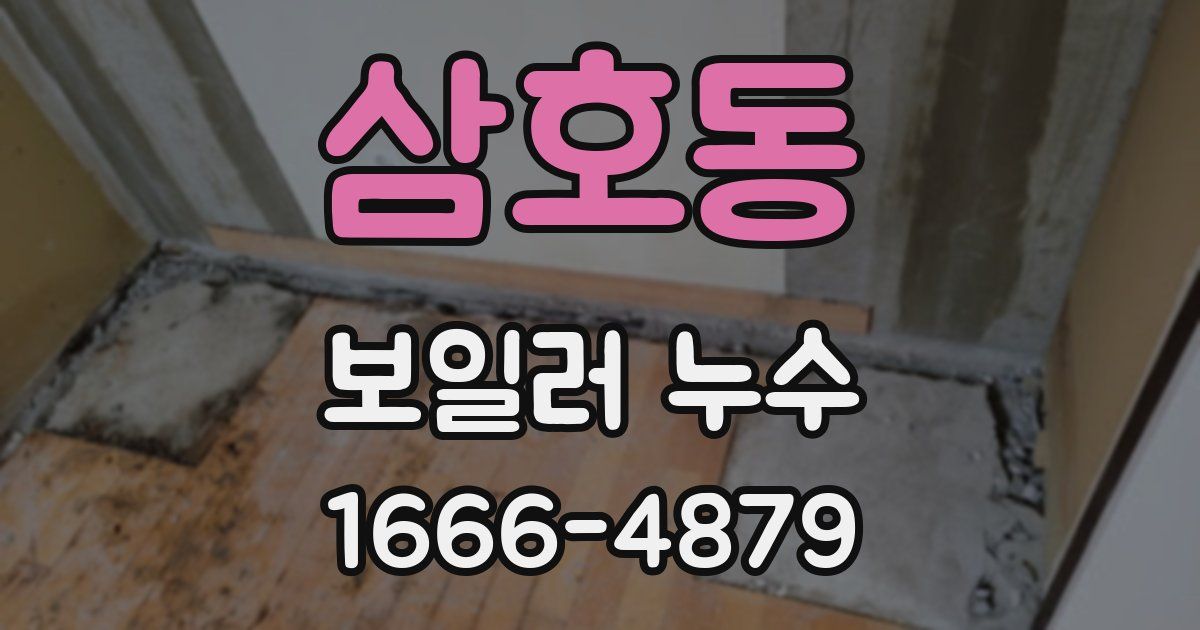 삼호동 보일러 누수