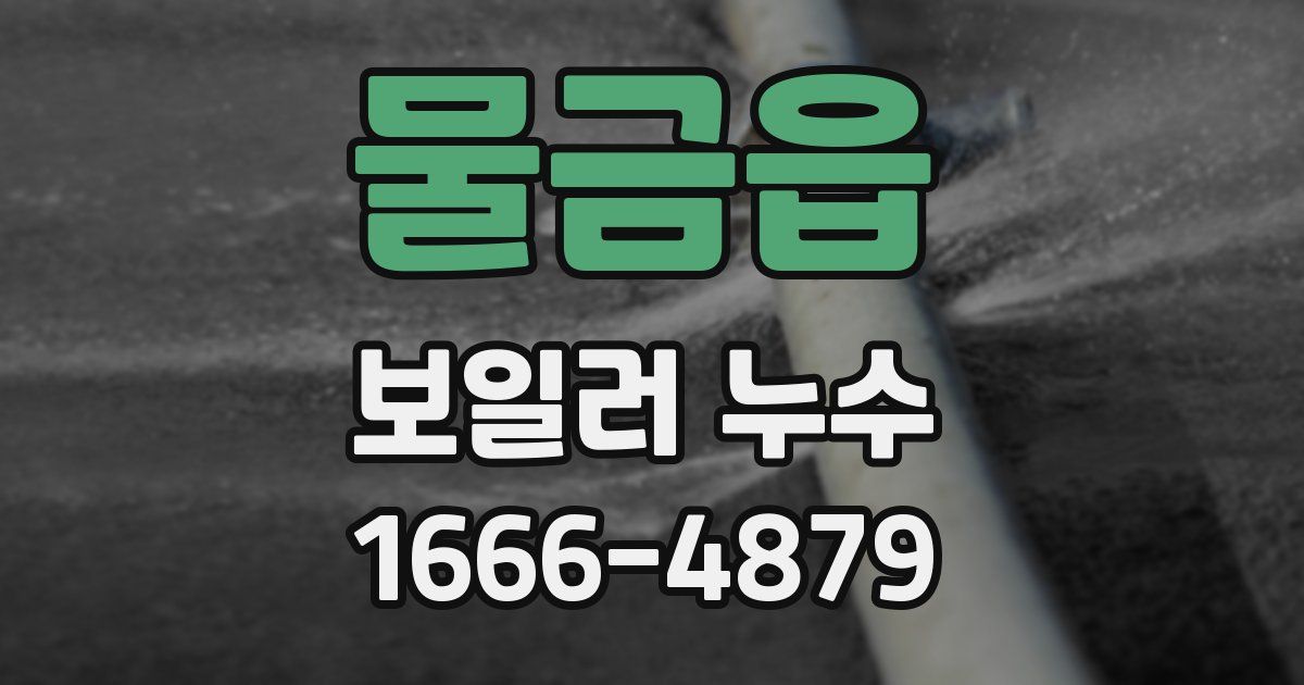 물금읍 보일러 누수