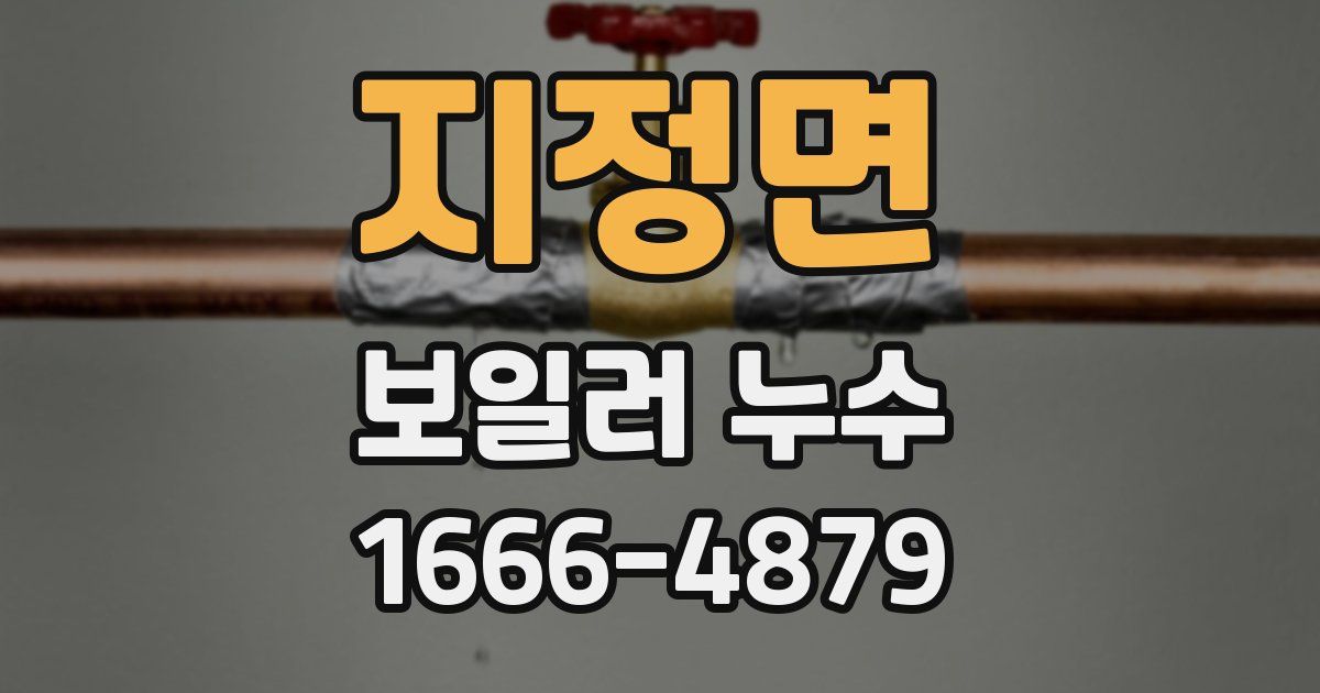 지정면 보일러 누수