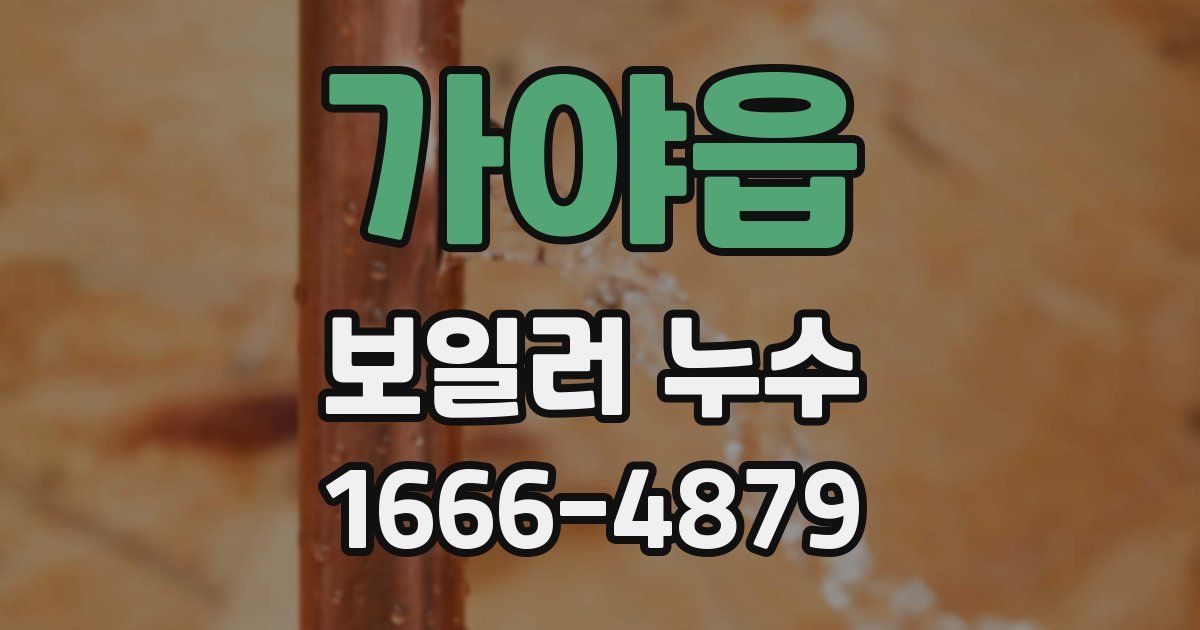 가야읍 보일러 누수