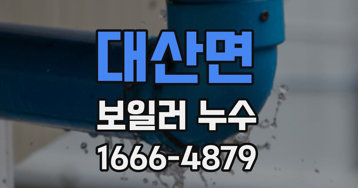 대산면 보일러 누수
