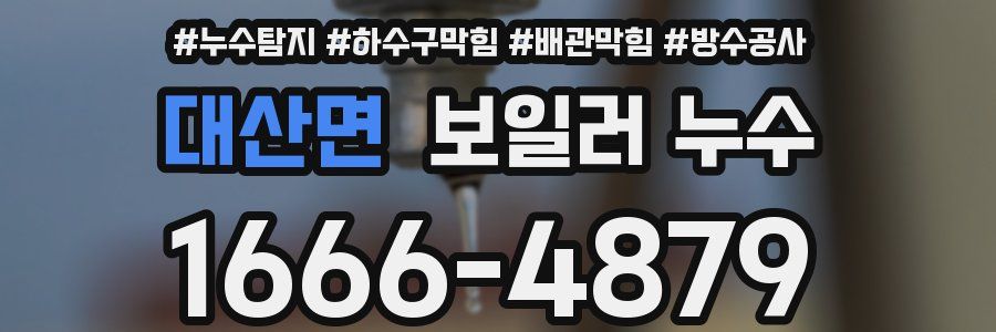 대산면 보일러 누수