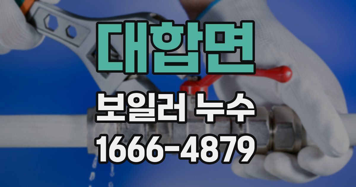 대합면 보일러 누수