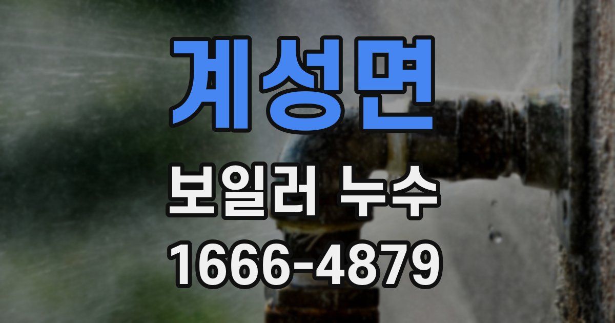 계성면 보일러 누수