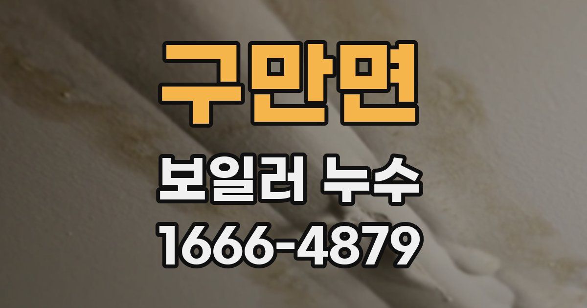 구만면 보일러 누수
