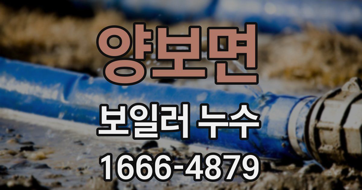 양보면 보일러 누수
