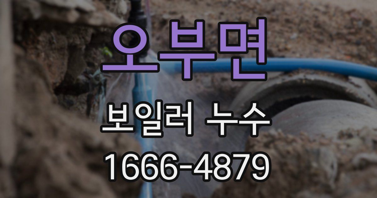 오부면 보일러 누수