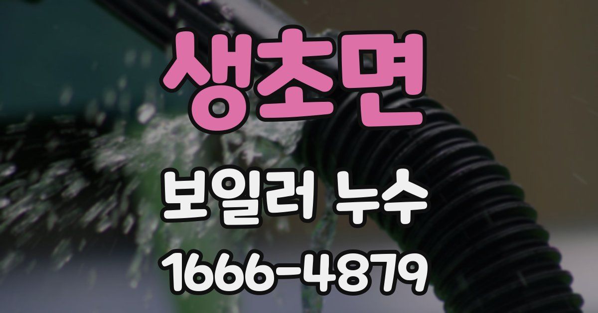 생초면 보일러 누수