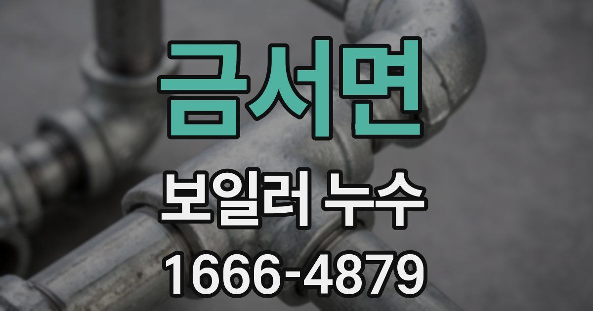 금서면 보일러 누수