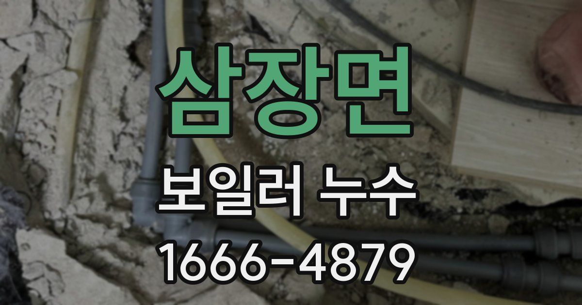 삼장면 보일러 누수