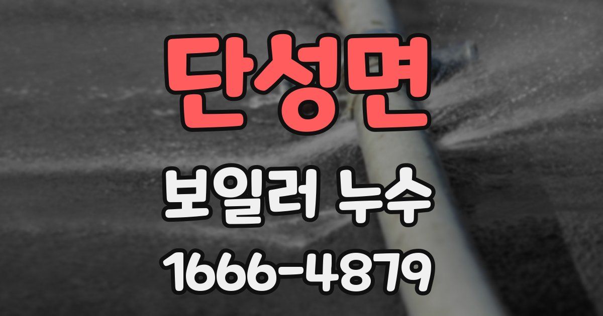 단성면 보일러 누수