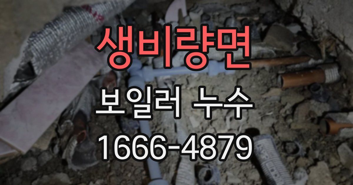생비량면 보일러 누수