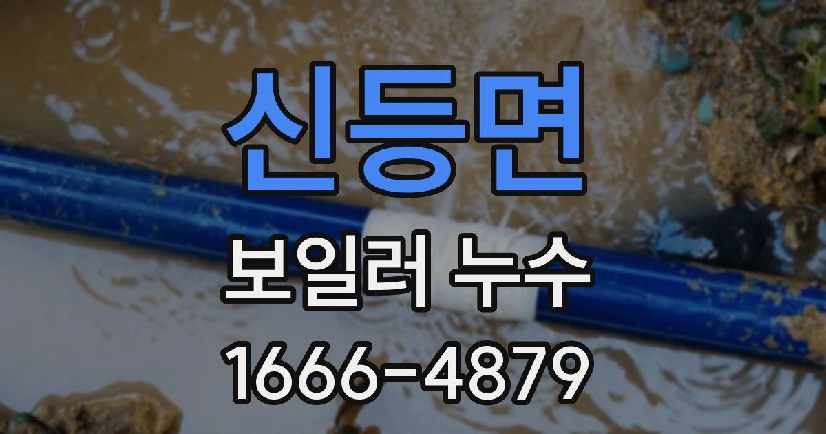 신등면 보일러 누수