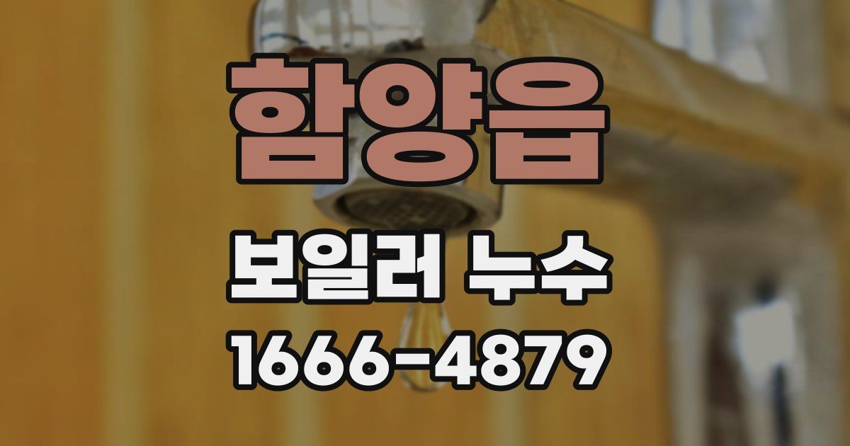 함양읍 보일러 누수