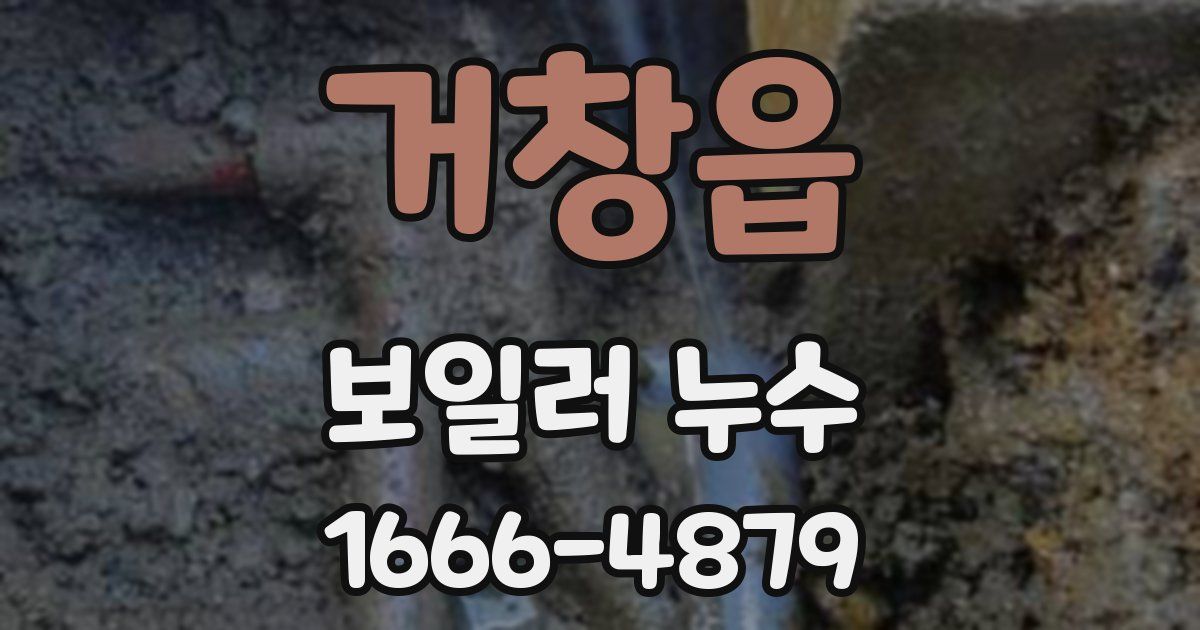 거창읍 보일러 누수