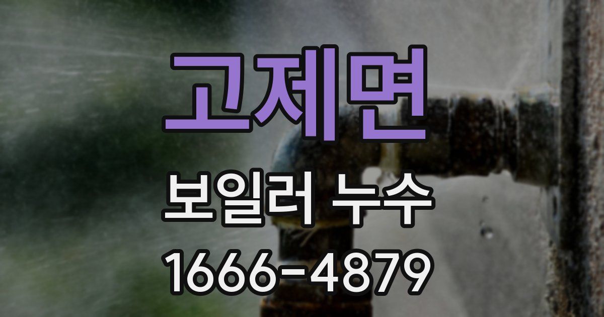 고제면 보일러 누수