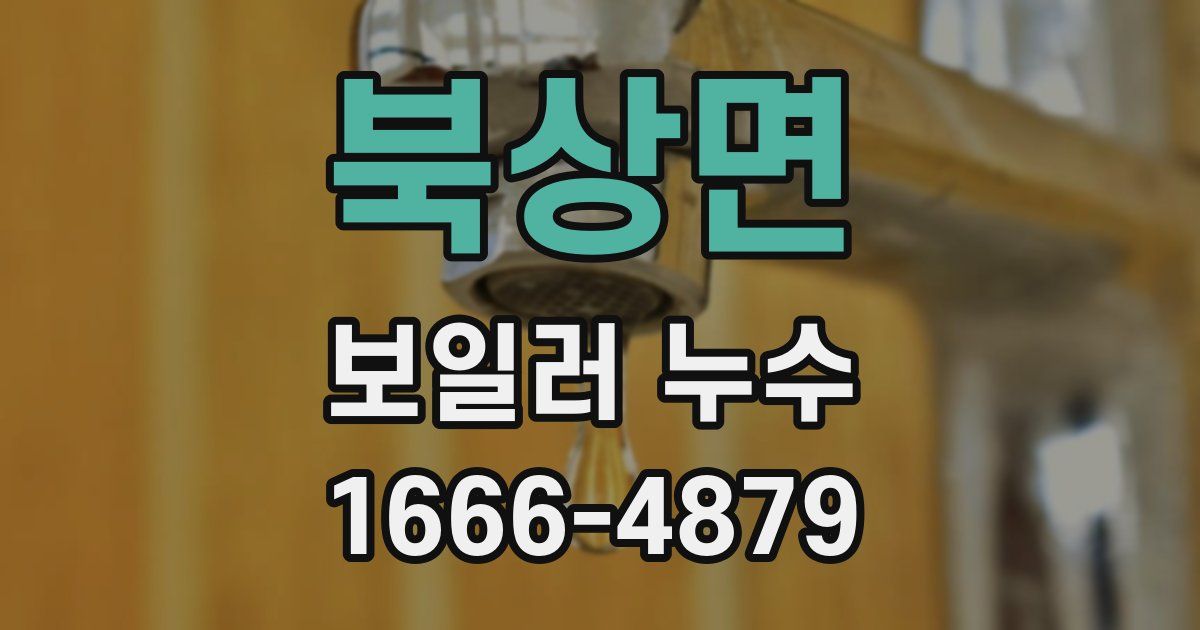 북상면 보일러 누수