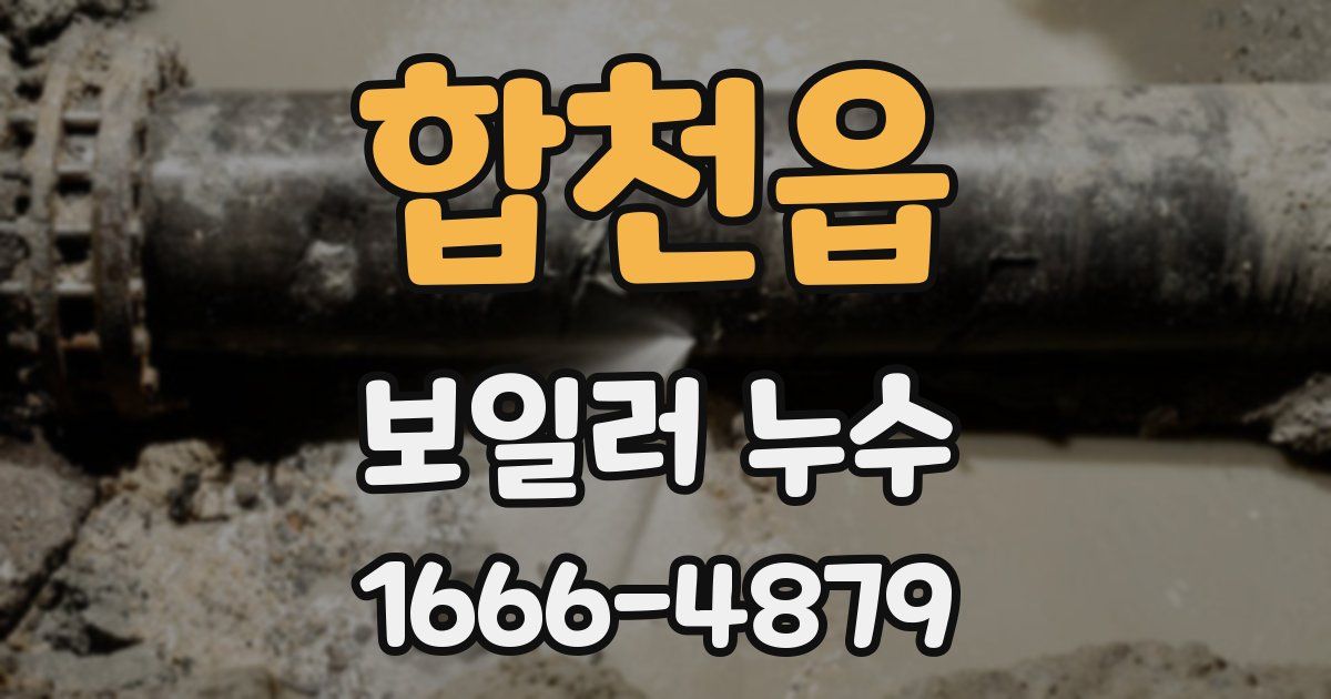 합천읍 보일러 누수