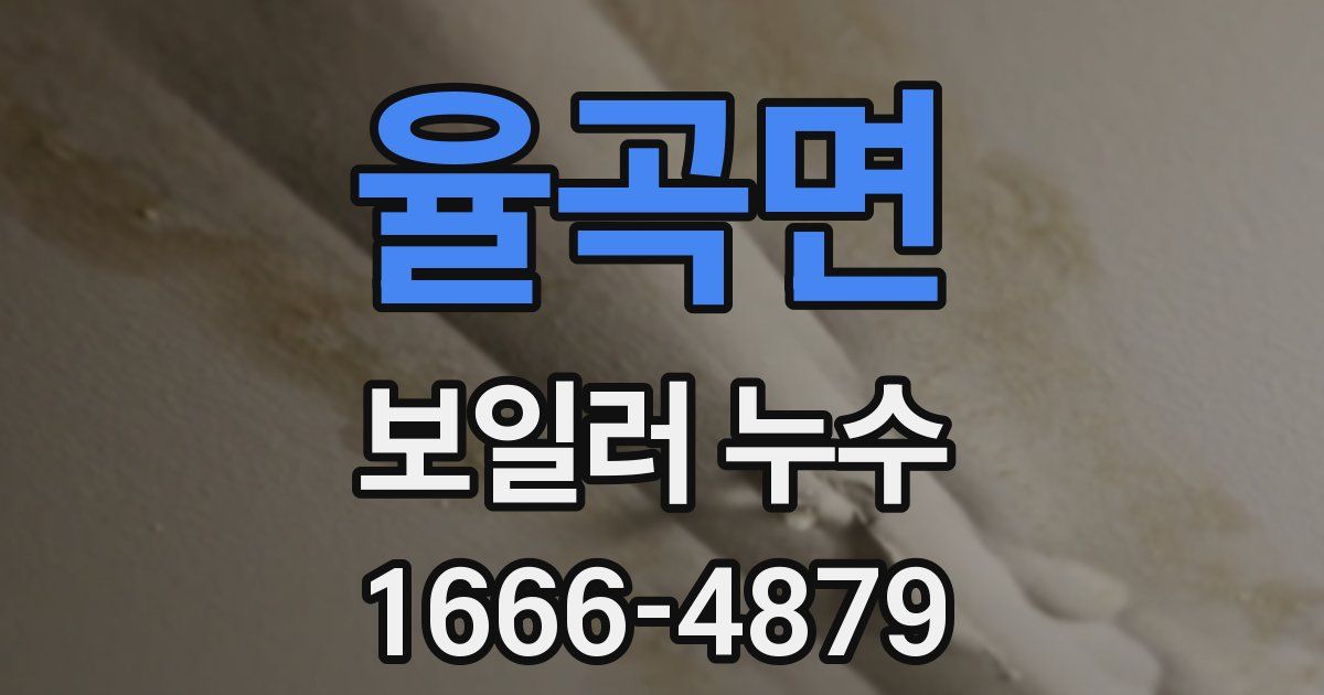 율곡면 보일러 누수
