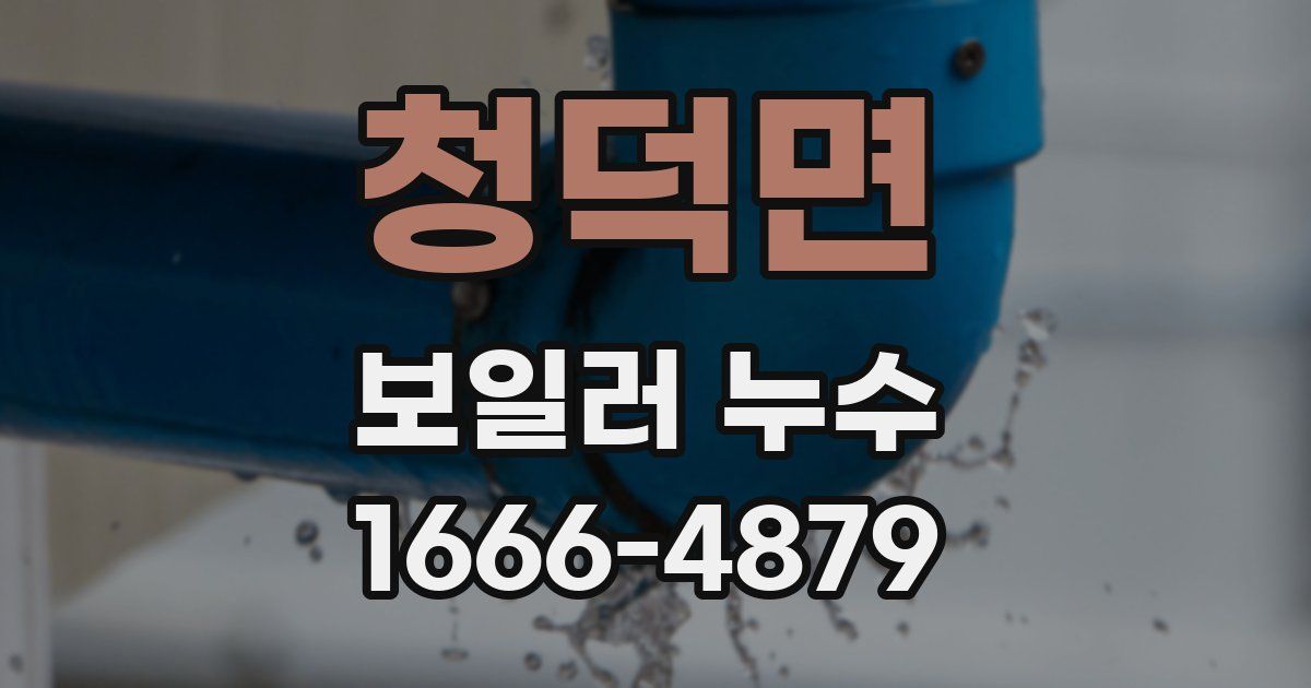 청덕면 보일러 누수