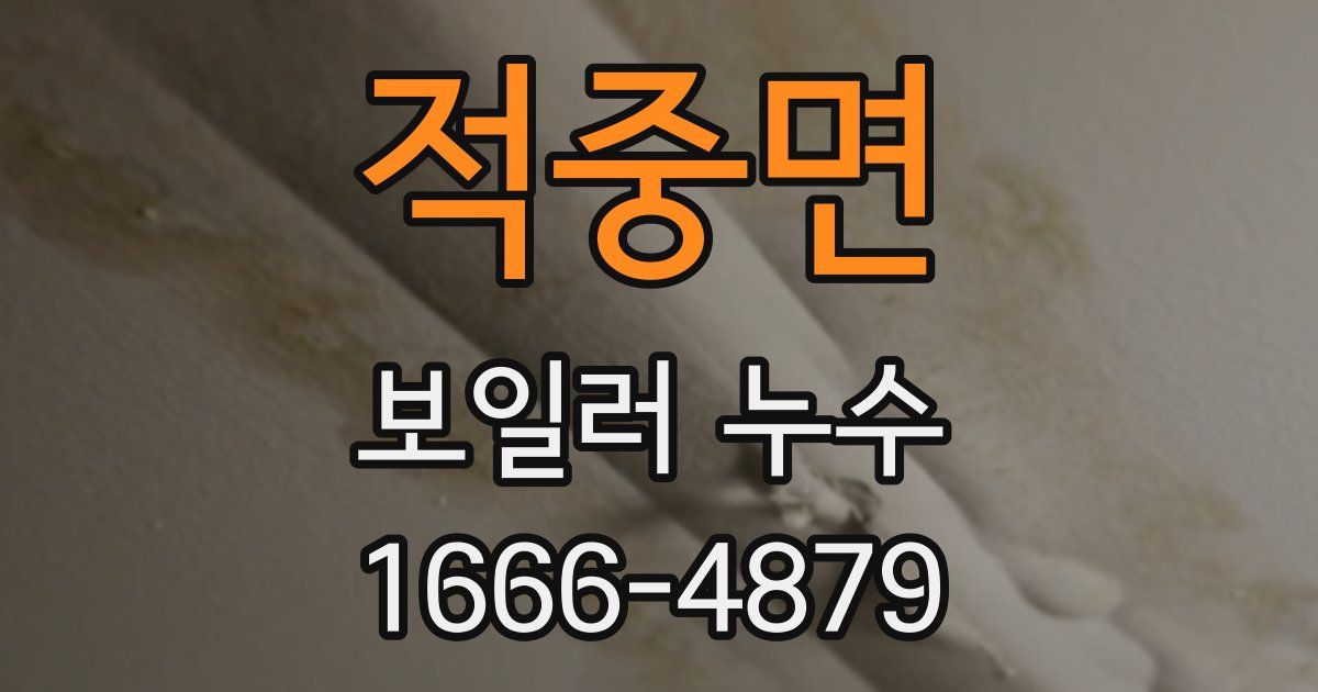 적중면 보일러 누수