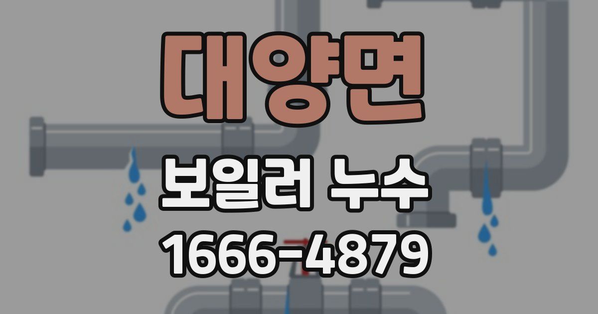 대양면 보일러 누수