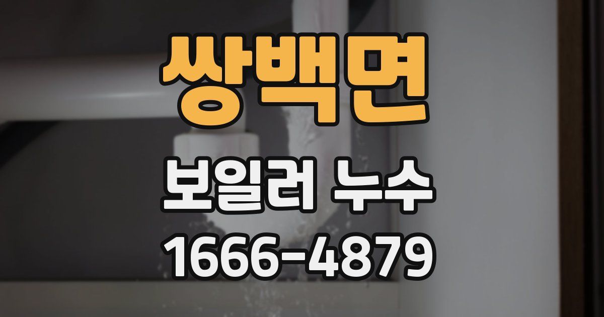 쌍백면 보일러 누수