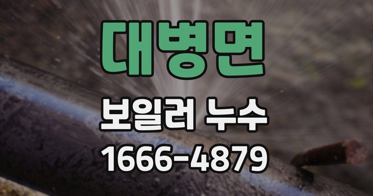 대병면 보일러 누수