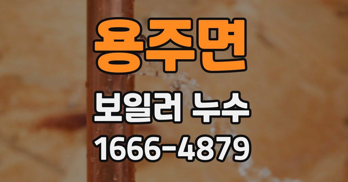용주면 보일러 누수