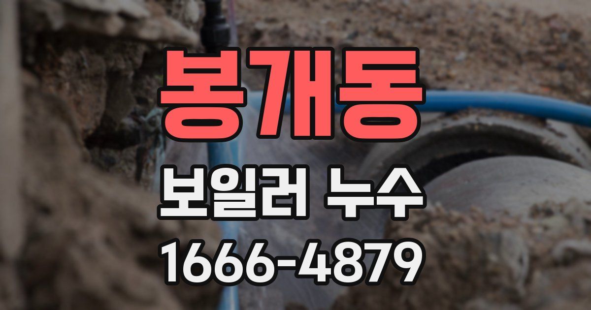 봉개동 보일러 누수